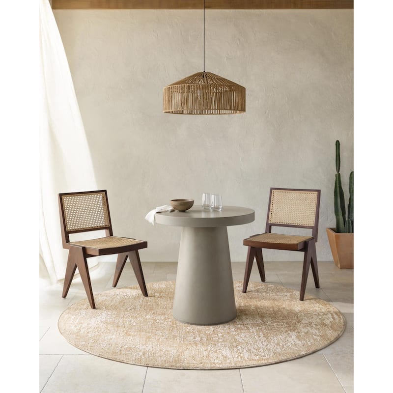 Ivonne Casual Area Rug - Beige - 6'7" Round
