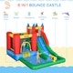 preview thumbnail 3 of 8, Outsunny 6-in-1 Kids Inflatable Bounce House Jumping Castle with Slide, Water Pool, & Climbing Wall, Inflator Included