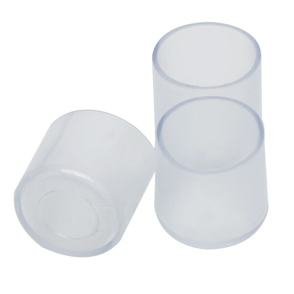 Clear Pvc Chair Leg Caps End Pad Feet Cover Furniture Slider Floor Protector 3pcs 0 79 20mm Inner Diameter