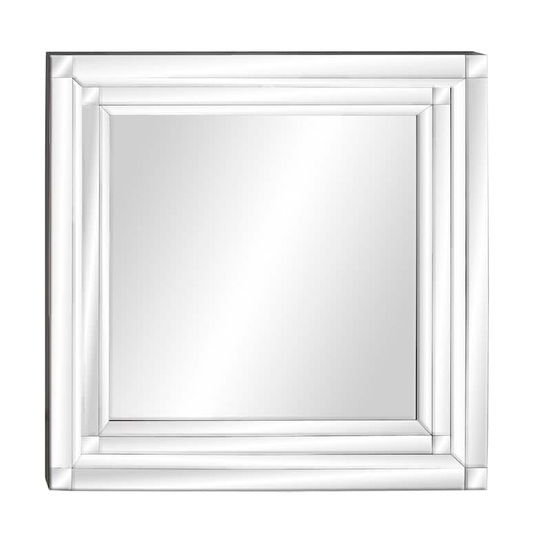 Glass Wall Mirror - Silver - Roche River Decor - 2"W x 39"L x 40"H