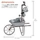 preview thumbnail 3 of 12, Alpine Corporation 36" Tall Rustic Wheelbarrow and Watering Can Fountain Yard Decoration
