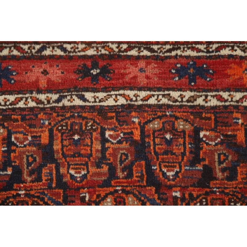 Malayer Persian Vintage Area Rug Hand-Knotted Wool Carpet - 4'3" x 6'7"
