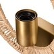 preview thumbnail 11 of 10, Cove River of Goods Gold Metal and Jute Indoor Plug In Wall Sconce - 13" x 5" x 15"