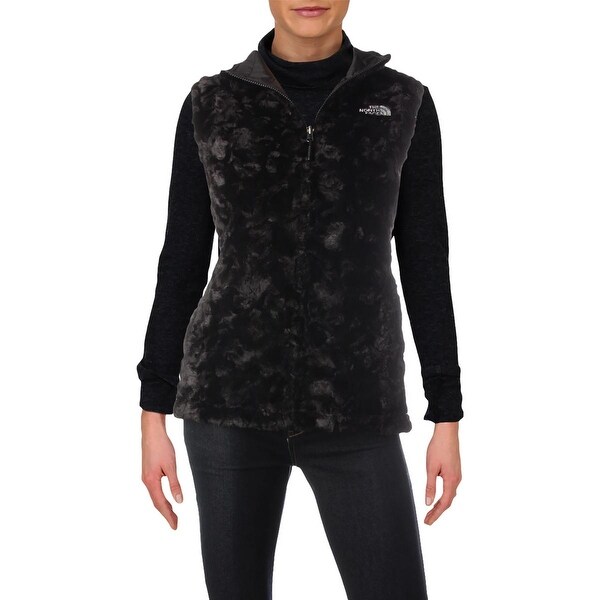 north face faux fur vest