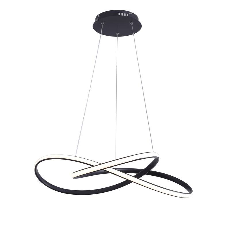 Modern 1-Light Wavy Line Design LED Pendant Lighting Fixture