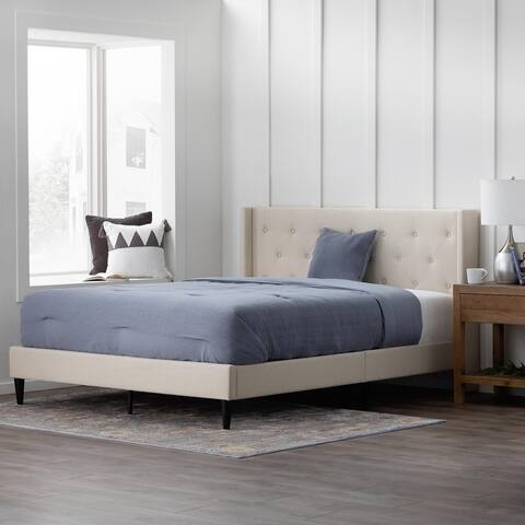 Brookside Isabelle Button Tufted Wingback Upholstered Bed