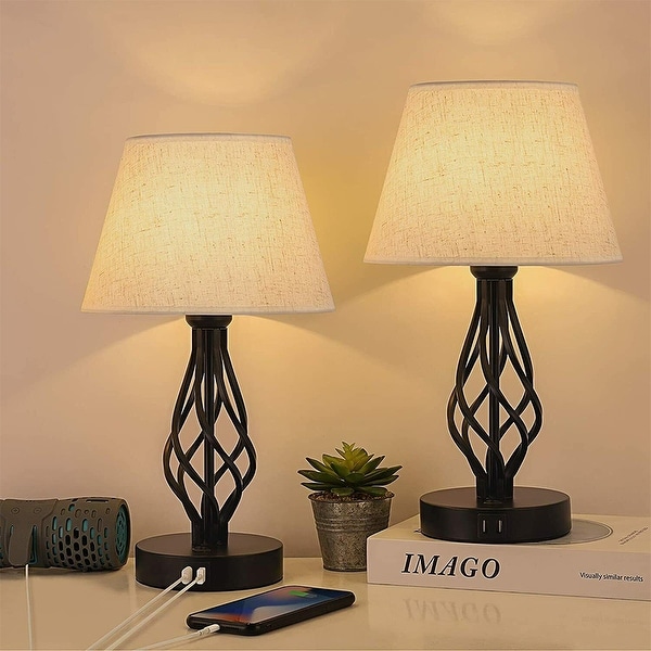 Vintage night stand lamps top