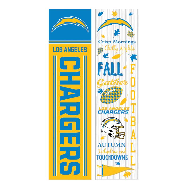 47" Double Sided Seasonal Porch Leaner, Los Angeles Chargers - 47" x 11.25"