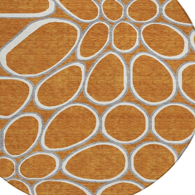 HomeRoots Abstract Transitional Rectangle Outdoor Rug