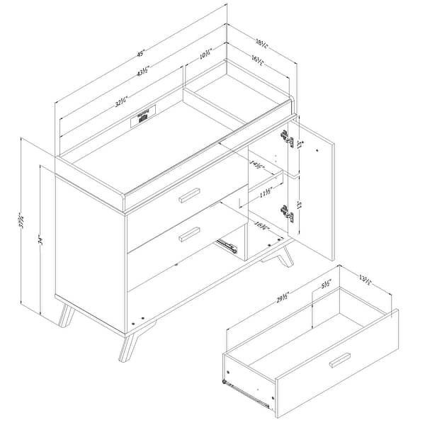 South Shore Milos 3-Drawer Changing Table