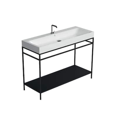 WS Bath Collections 3534+9245.31 Cento 47-3/16" Rectangular Metal and