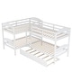 preview thumbnail 6 of 43, Twin L-Shaped Bunk bed with Trundle and Full-length Guardrail