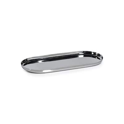 Perpignan Versatile Oblong Polished Steel Tray