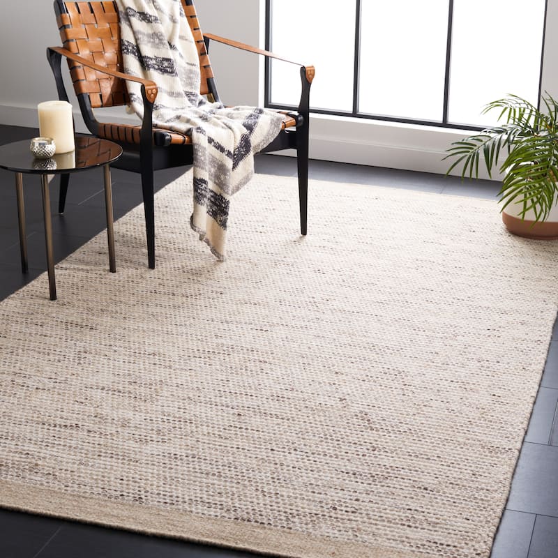 SAFAVIEH Handmade Vermont Raimonda Wool Rug - 5' x 8' - Beige/Ivory - Rectangle