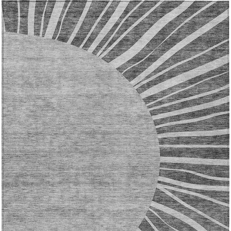 HomeRoots Abstract Transitional Rectangle Outdoor Rug