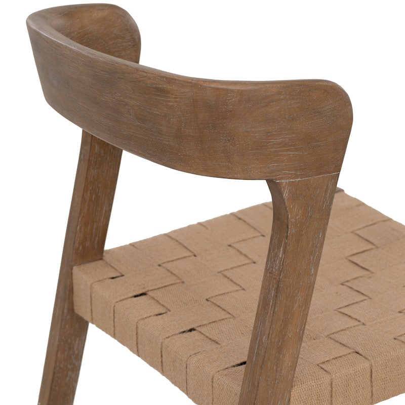 Maura Woven Brown Size Chair Set of 2