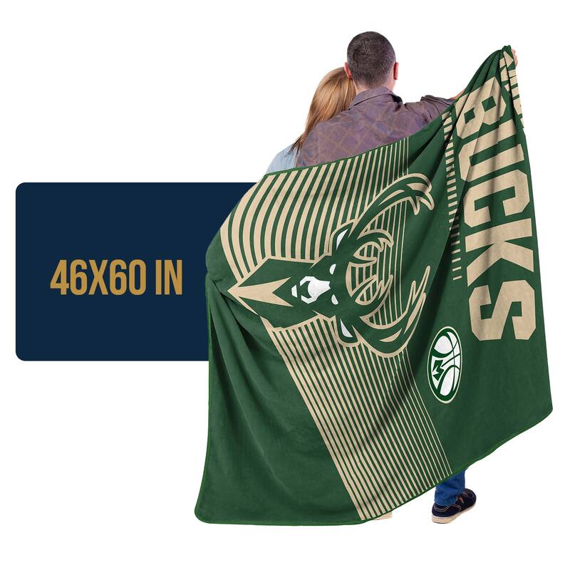 NBA Milwaukee Bucks 60" x 80" Raschel Throw Blanket