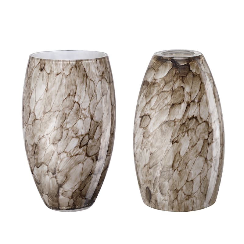 2.25 in. Lip Fitter River stone Glass Oblong Pendant Lamp Shade