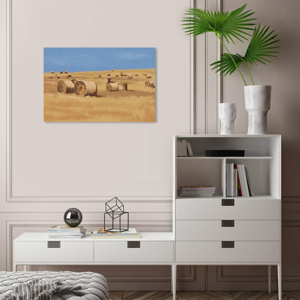 Wynwood Studio Canvas Nature and Landscape Natural Pastures Brown and Ochre Rustic Wall Art Canvas Print