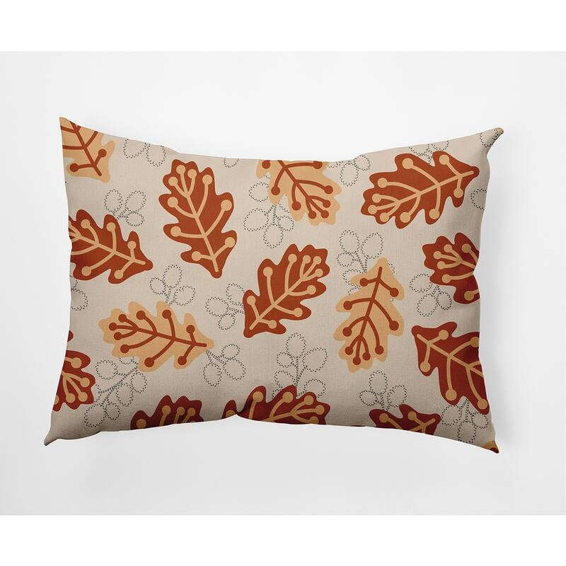 Retro Leaves Decorative Throw Pillow