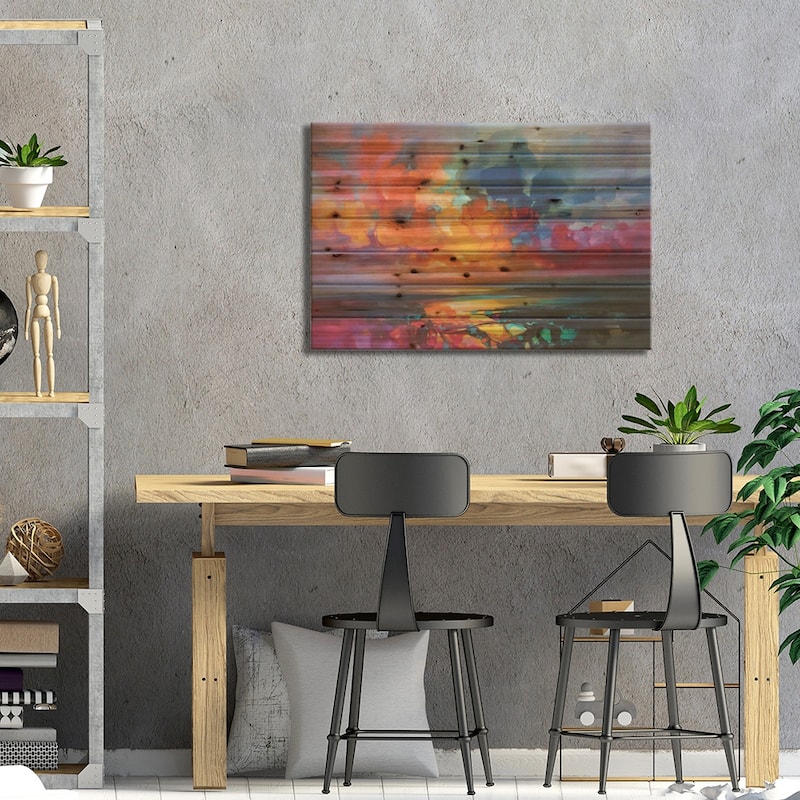 Euphoric Sky Print On Wood by Scott Naismith - Multi-Color