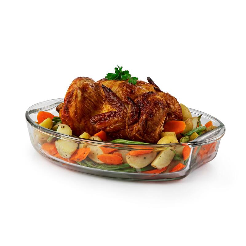 Libbey Baker's Basics 2-Piece Glass Casserole Baking Dish Set with 1 Glass Cover