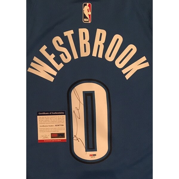 russell westbrook autographed jersey
