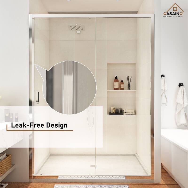 CASAINC 48 "x 72" Framed Single Sliding Shower Door