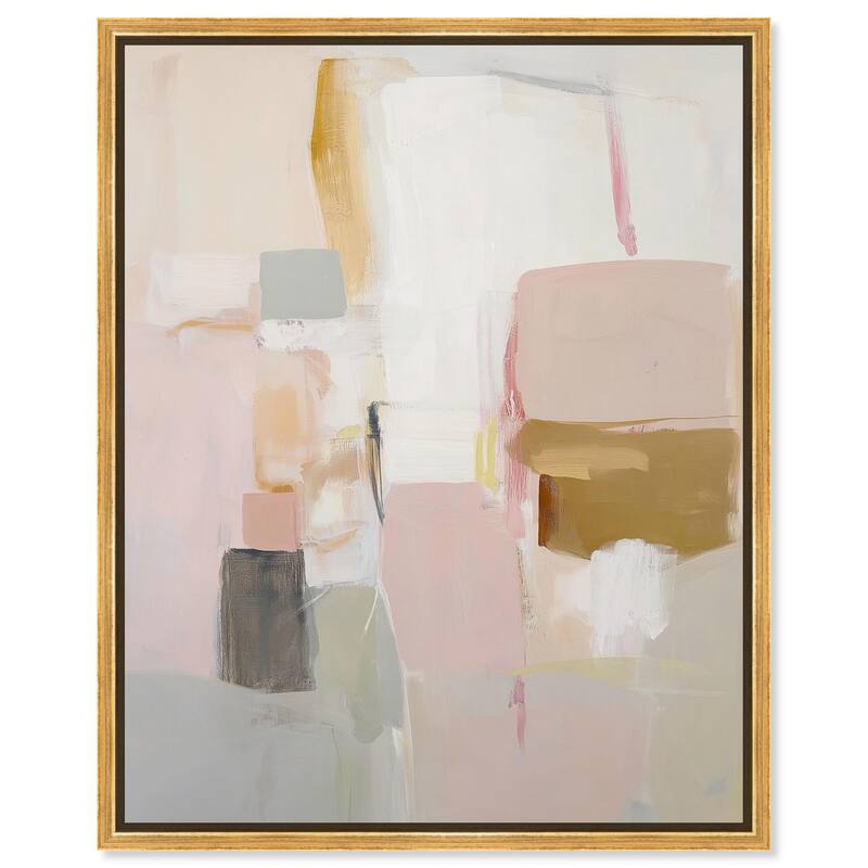 Apricot Cream I Canvas by Art Remedy - Gold - 24" x 30"
