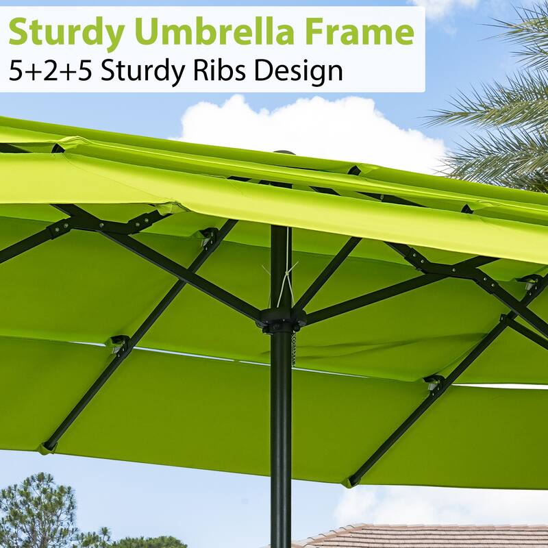 15ft Patio Umbrella with 3-Tiers Umbrella Top without Base
