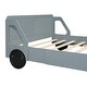 preview thumbnail 20 of 28, Car-Themed Platform Bed with Safety Rails and Wheel Legs - Sturdy and Unique
