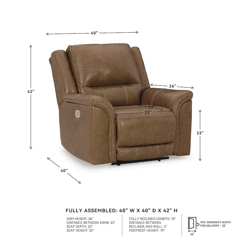 Signature Design by Ashley Trasimeno Caramel Power Recliner