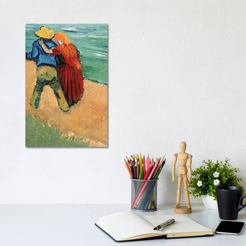 iCanvas "A Pair of Lovers, Arles, 1888 " by Vincent van Gogh Canvas Print - 12x8x0.75