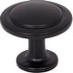preview thumbnail 4 of 5, Elements Gatsby 1-1/4 Inch Mushroom Cabinet Knob Matte Black