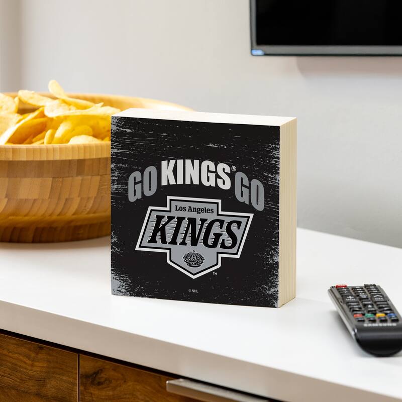Los Angeles Kings Wooden Tabletop Mantel Shelf Sign - 6" x 6"