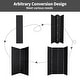 preview thumbnail 22 of 22, 4 Panel Pegboard Display Room Divider 5.6 FT Wooden Foldable Privacy Screen, Wood Room Divider