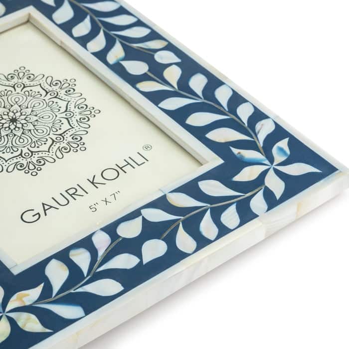Jodhpur Mother of Pearl Picture Frame - Blue