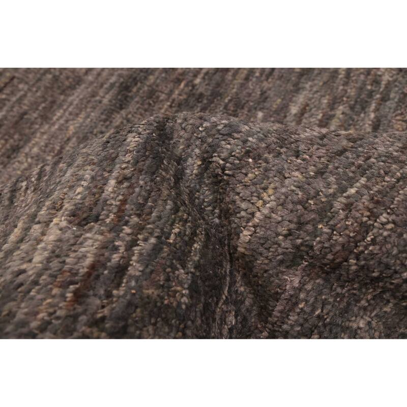 ECARPETGALLERY Hand-knotted Pak Finest Marrakesh Dark Grey, Dark Teal Wool Rug - 8'6 x 10'0