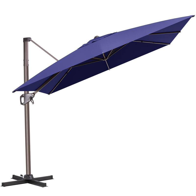 11 x 9 FT Outdoor Patio Cantilever Offset Rectangle Umbrella