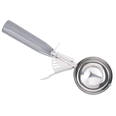 4 Ounce Ice Cream Scoop with Trigger, Portion Cookie Scoop, Grey