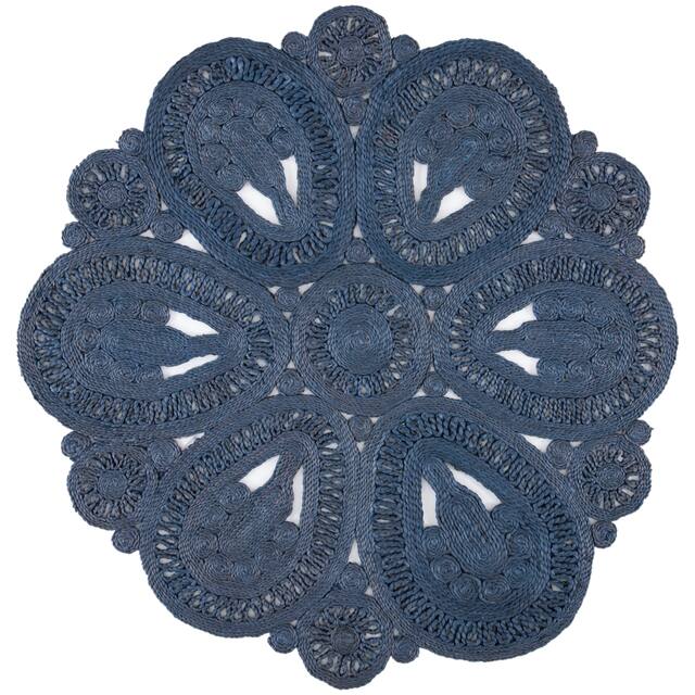 SAFAVIEH Handmade Natural Fiber Ljiljanka Floral Jute Rug