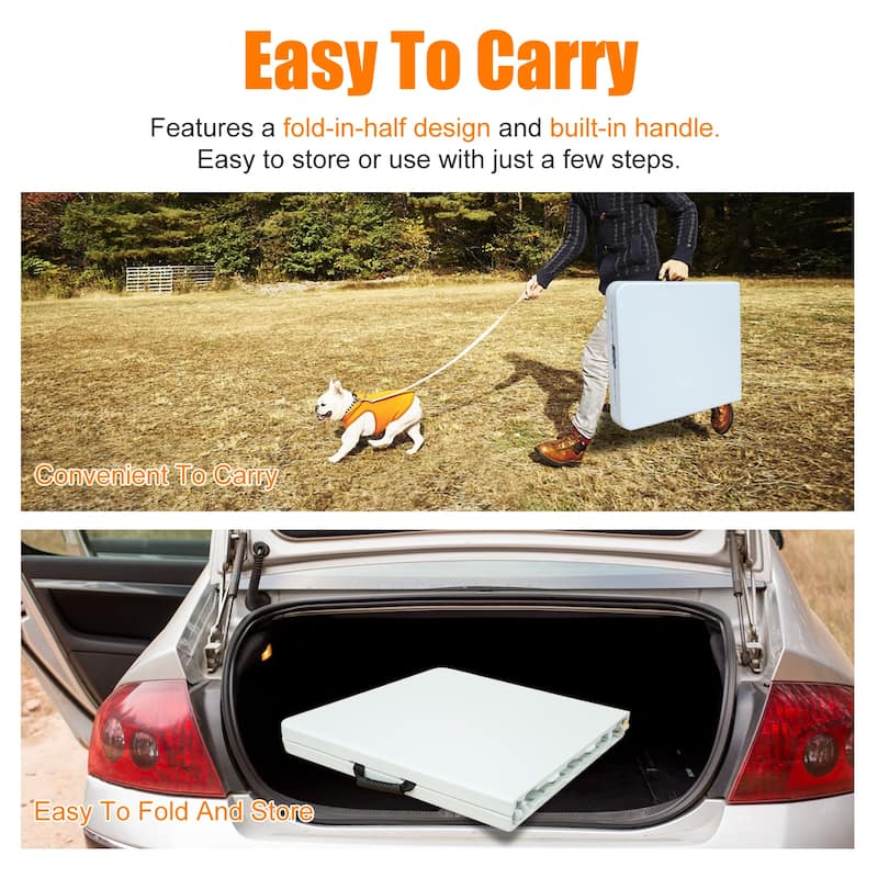 Anmytek Folding Table Portable Outdoor Picnic Party Beach Office Waterproof Utility