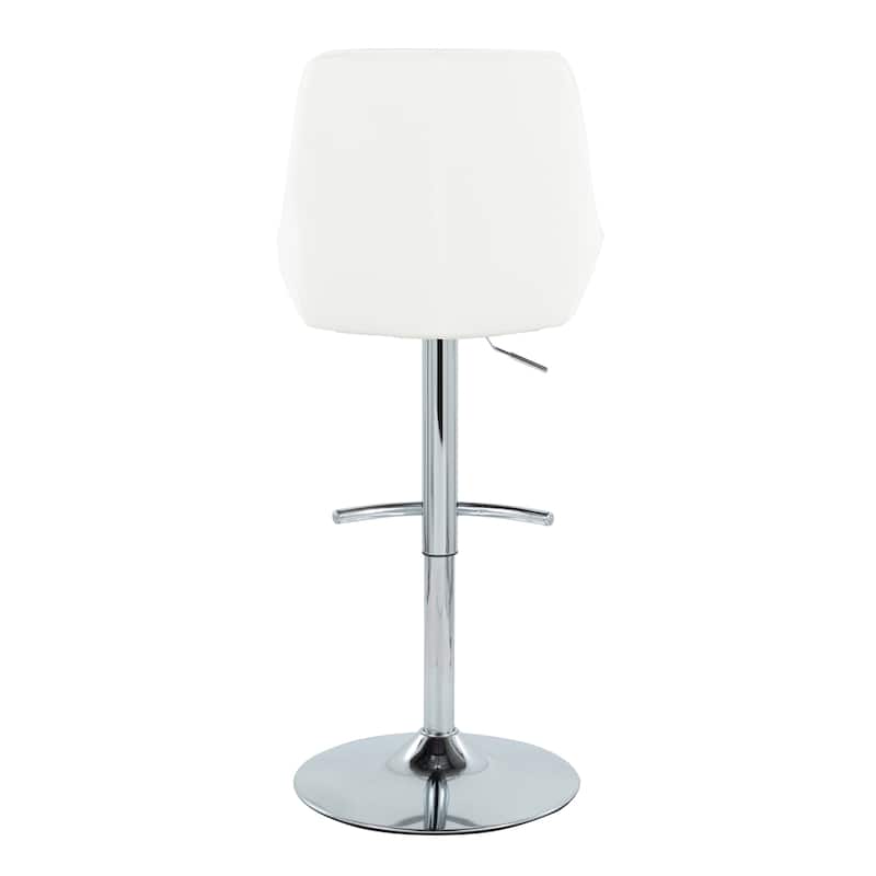 Silver Orchid Alba Adjustable Bar Stool with Rounded T Footrest (Set of 2)