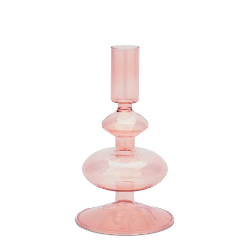 Multicolored Glass Taper Candle Holder (Set of 3)