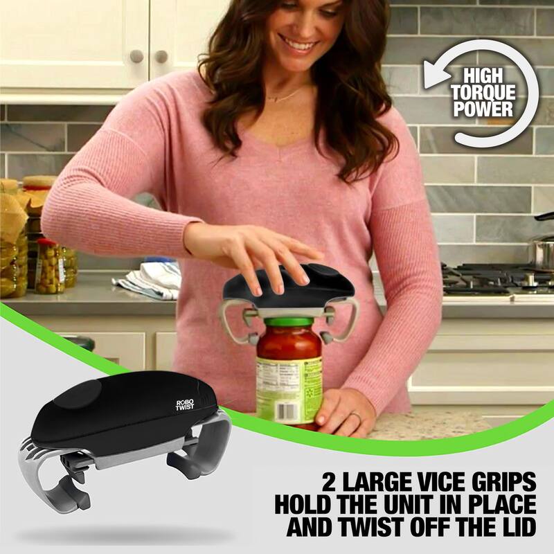 Robo Twist Electric Jar Opener Automatic Hands-Free Kitchen Gadget
