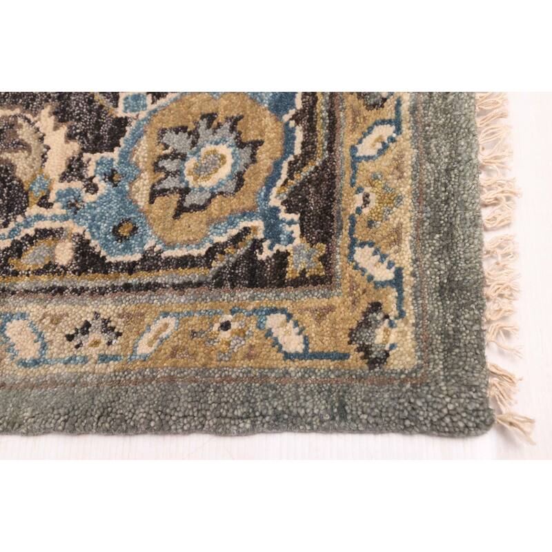 ECARPETGALLERY Hand-knotted Finest Agra Jaipur Teal Wool Rug - 7'11 x 9'7