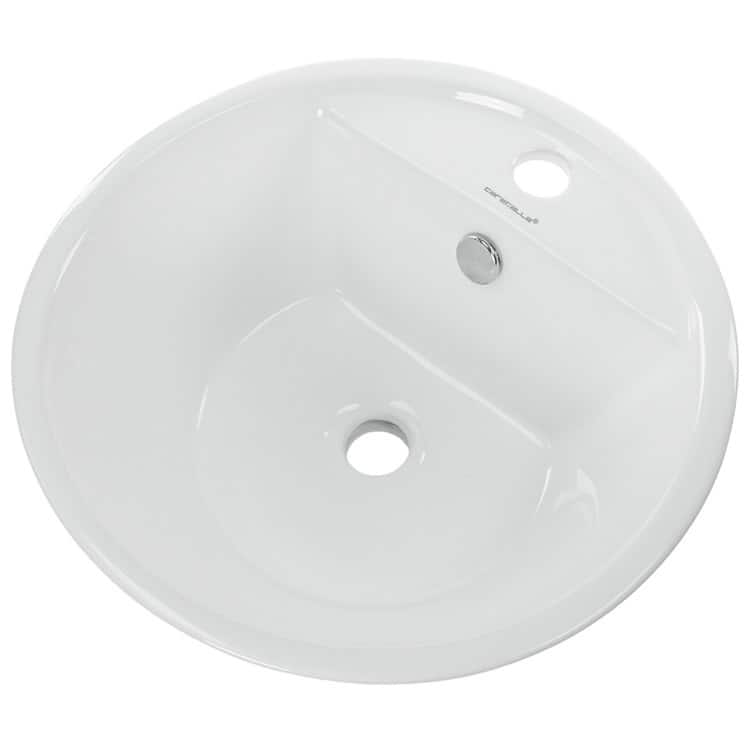Nameeks Caracalla 16-14/15" Ceramic Vessel Bathroom Sink with 1 Faucet