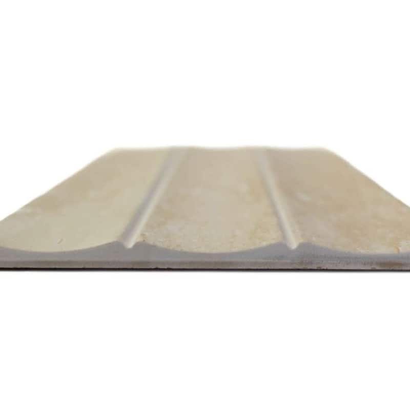 Lyrical 4.5x9 Matte Marble Look Porcelain Fluted Ribbed Tile - Wall, Backplash