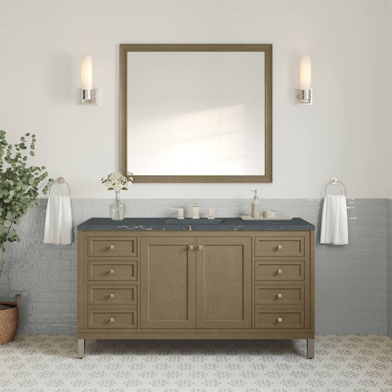 Chicago 60" Single Vanity, Walnut Whisper