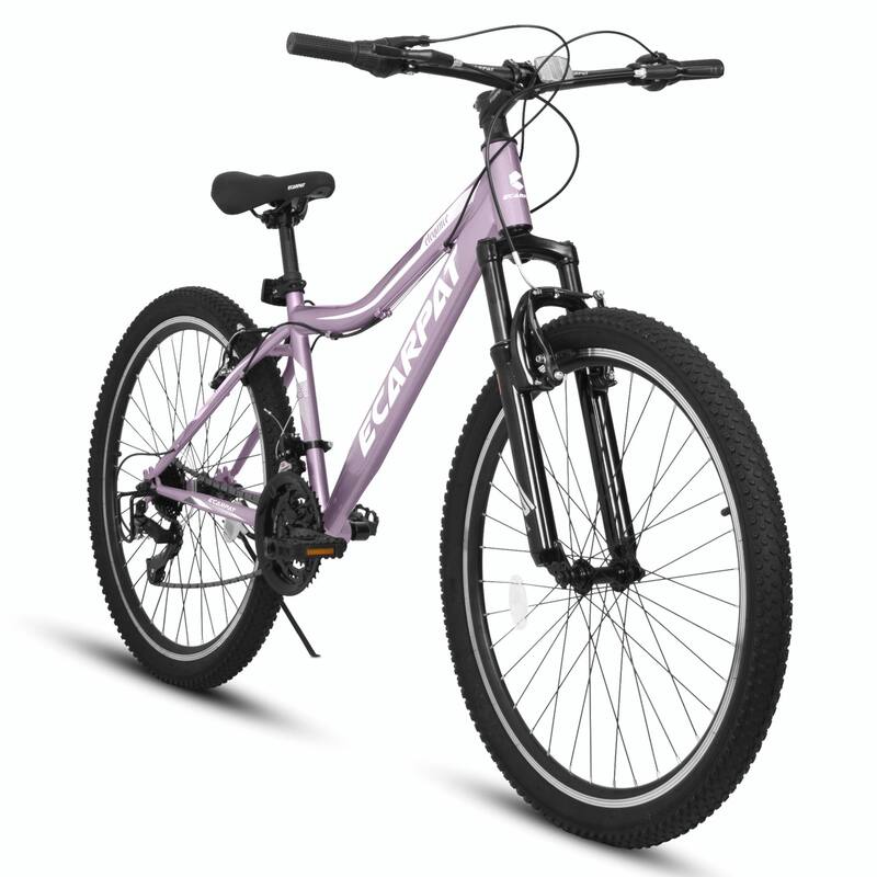carpat 26-Inch Mountain Bike - 21-Speed V-Brake, Front Suspension, Carbon Steel Frame - Purple
